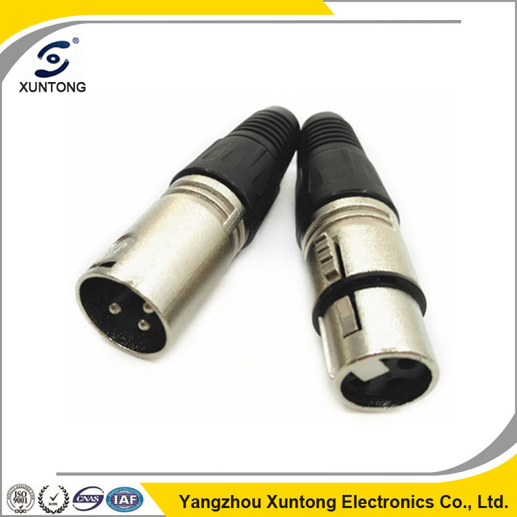 Xuntong Audio Microphone XLR Connector 4 Pin Plug & Jack