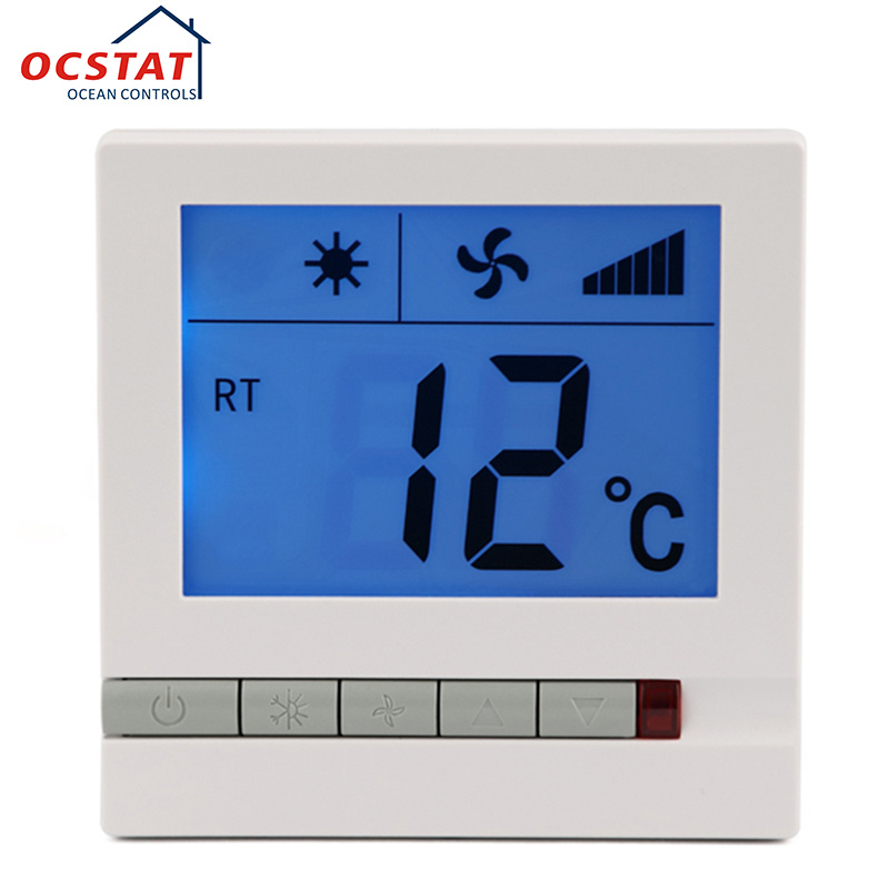 Adjustable Remote Control Fan Coil Unit Central Air Conditioning Thermostat