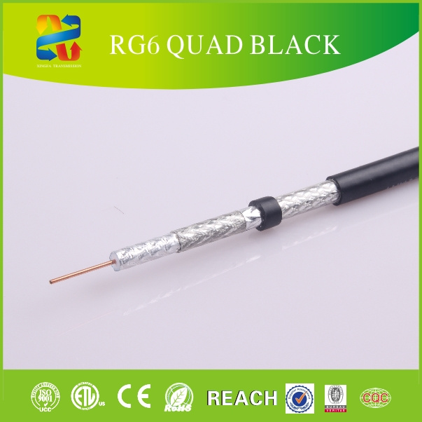 Rg Series Coaxial Cable Quad-Shield RG6 RG6 Quad Cable