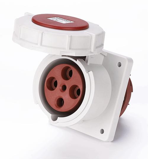 63A 3P+PE IP67 Panel mounted socket (MN6532)
