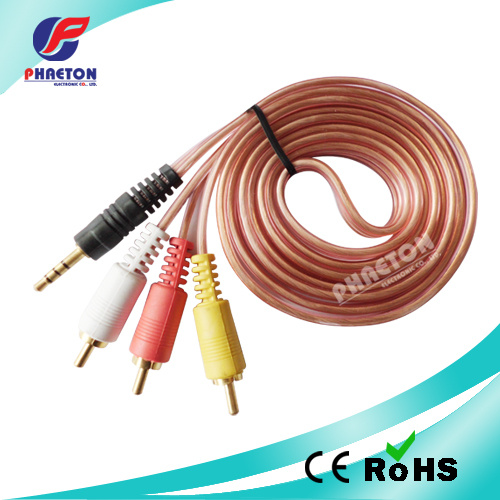 3.5mm 4c Stereo to 3RCA Audio Video Cable