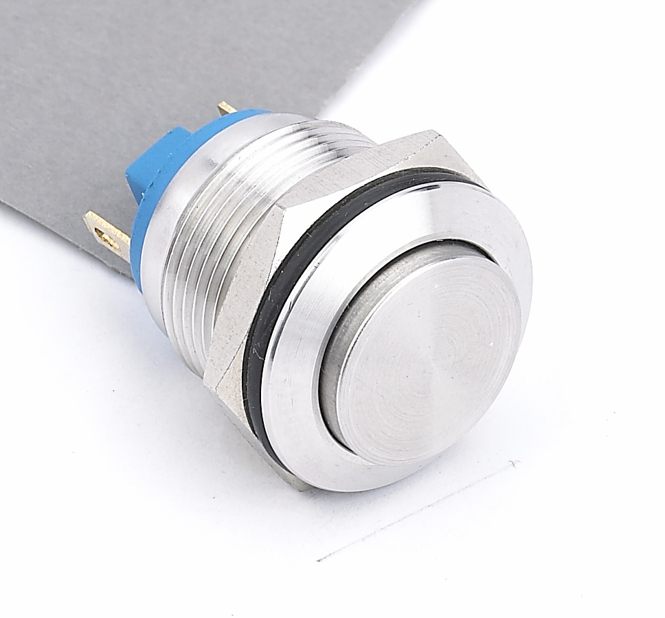 High Round 16mm Waterproof Stainless Steel Push Button Switch