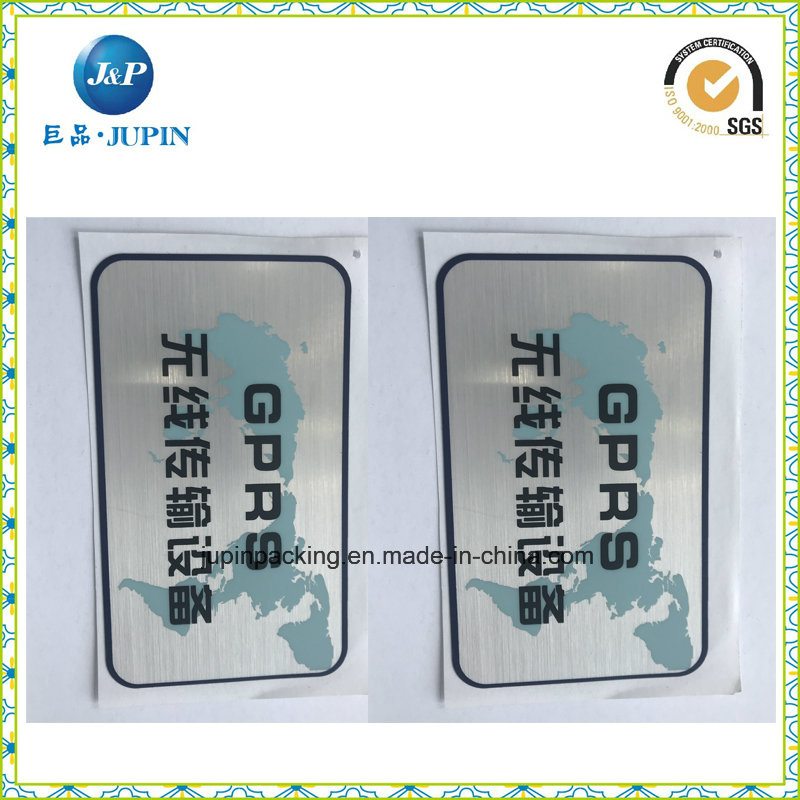 PVC Full Color Water Resistant Glossy Asset Tracking Self Adhesive Nameplate (jp-np004)
