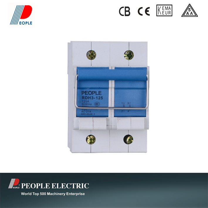 Disconnector Switch for Low Voltage Rdh3-125 2p