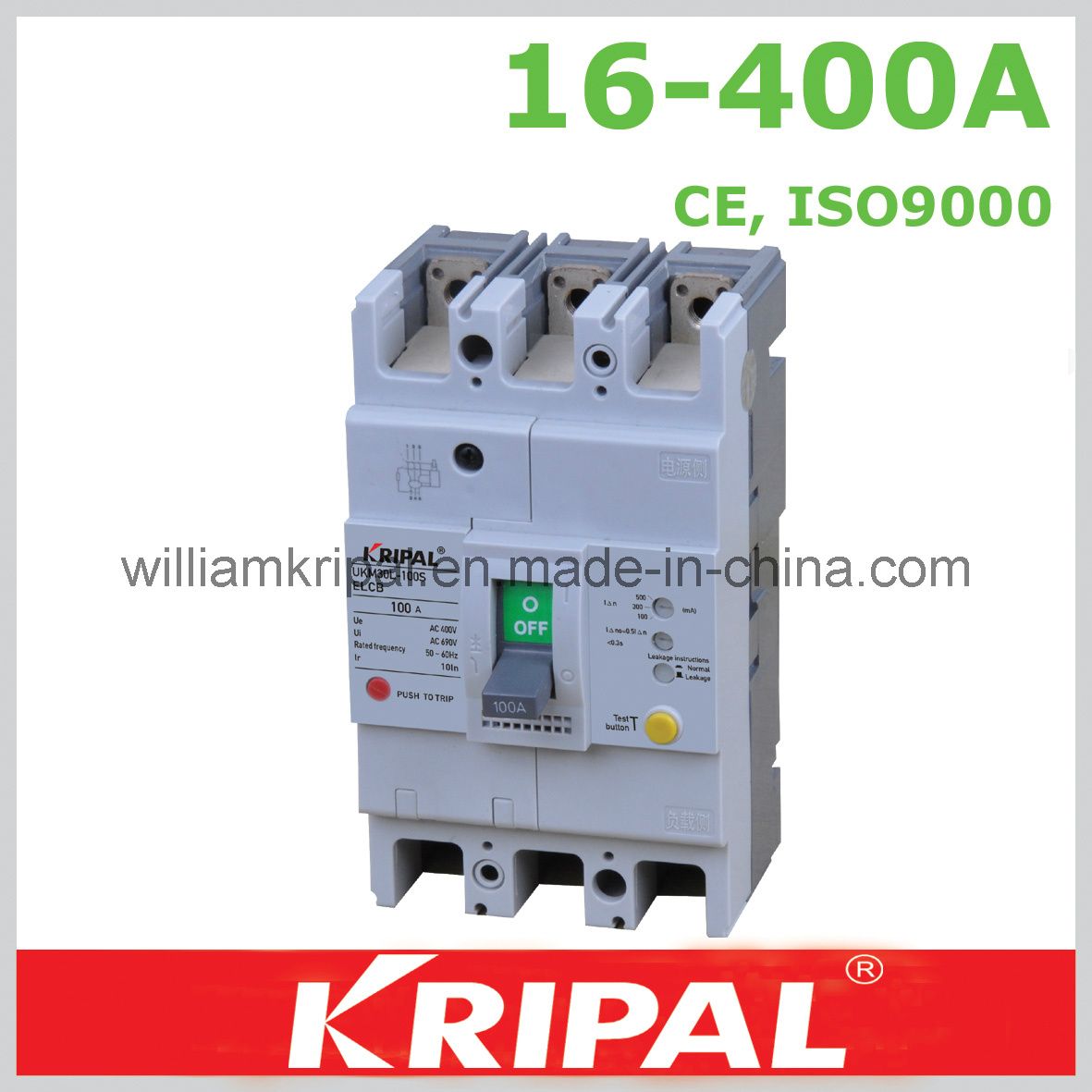 100A 3p Earth Leakage Breaker
