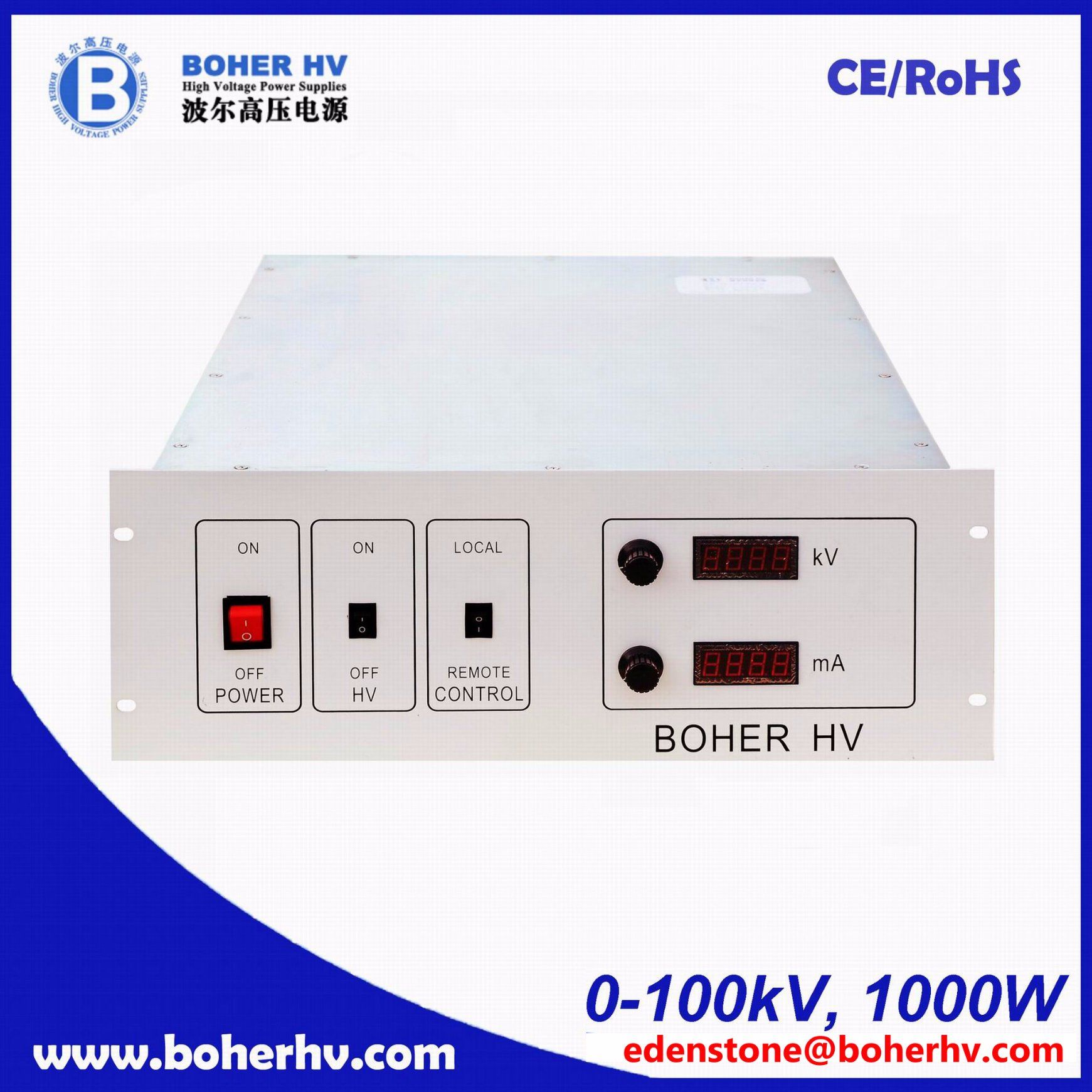 High Voltage 4U Rack power supply for general purpose LAS-230VAC-P1000-100K-4U