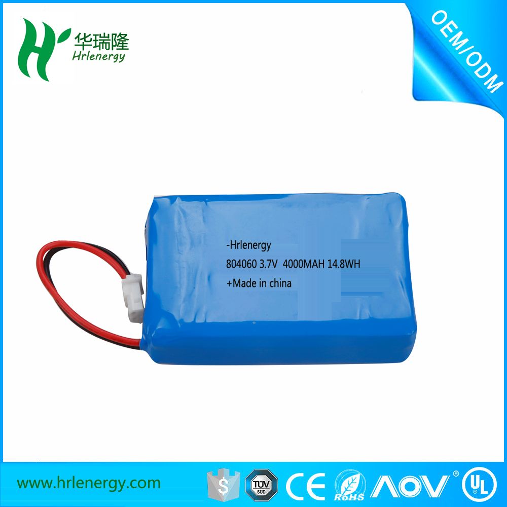 Rechargeable 804060 2p 4000mAh Lithium Li-ion Polymer Battery with Ce
