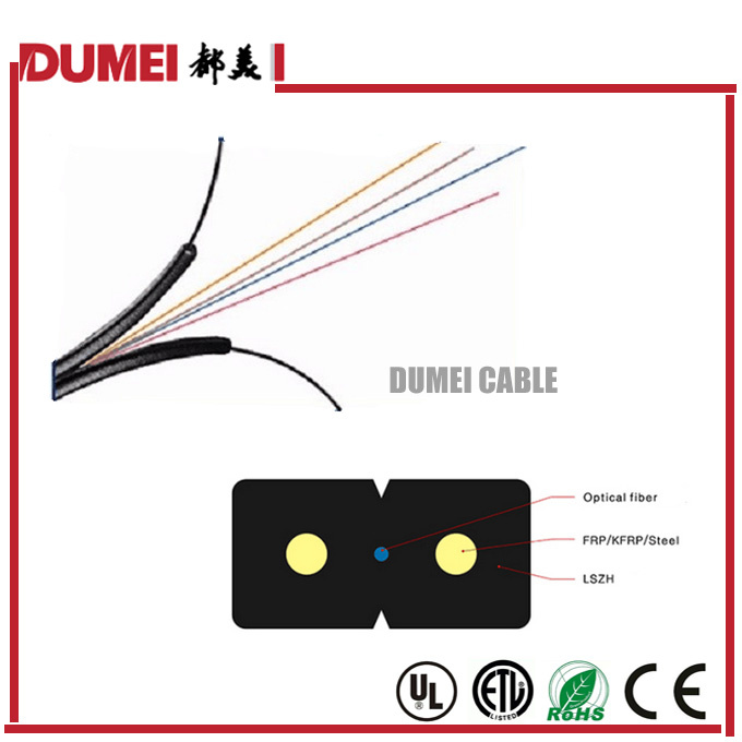 Factory 4 Cores Gjxh FTTH Indoor Optical Fiber Cable