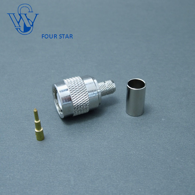 Male Plug Crimp RF Coaxial TNC Connector for LMR240 Cable