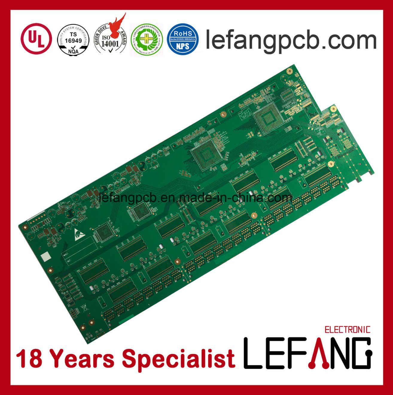 Multilayer Immersion Gold Control Parts PCB Circuit Board