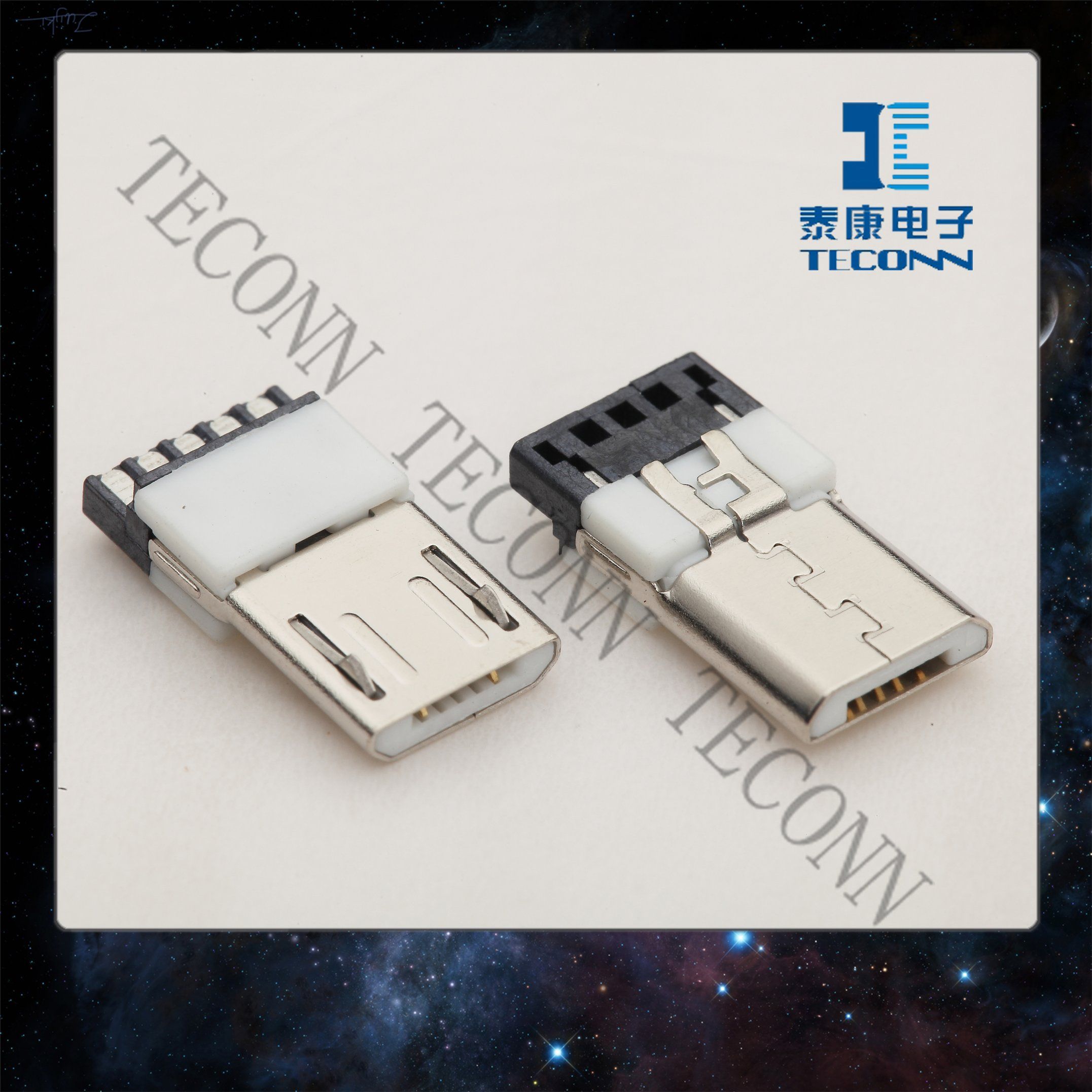 Micro USB 5pin B Type Plug Connector 0502-C