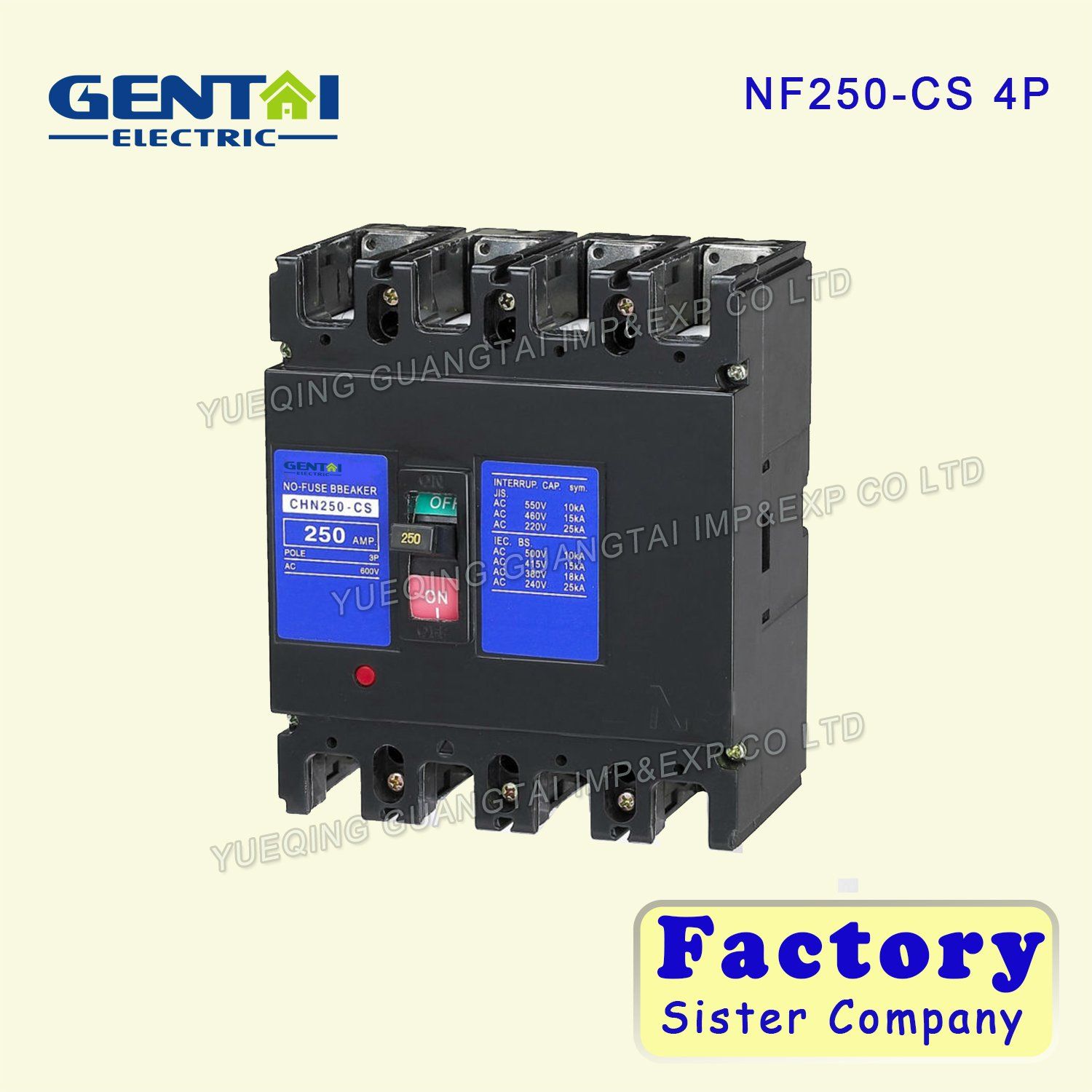 Good Quality Cheaper Mitsubishi Type 4pole 225A Moulded Case Circuit Breaker