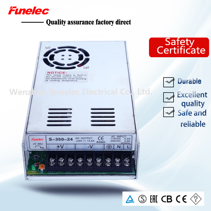 S-350-48 350W 7.3A Single Output AC DC 48V Power Supply