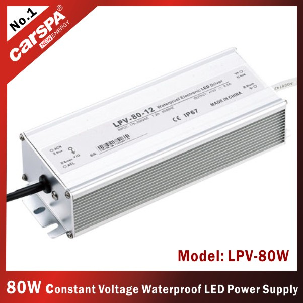 80W LED Constant Voltage Waterproof Switching Power Supply (LPV-80W)