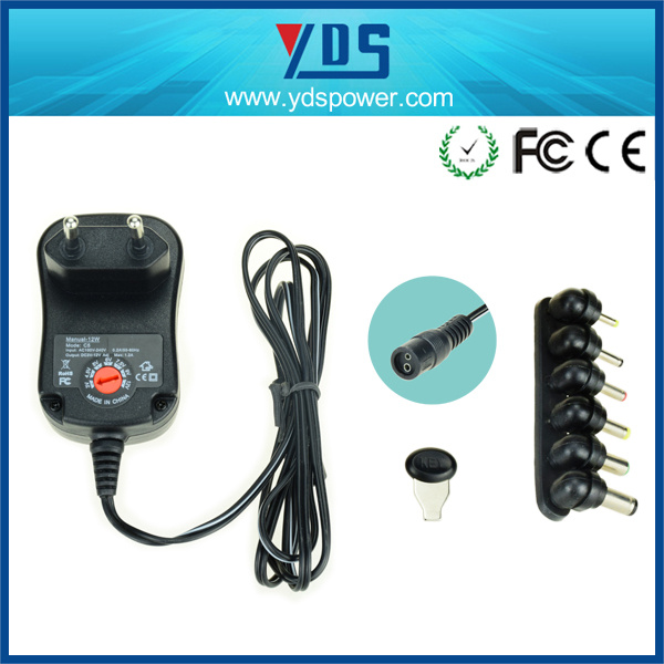 Wall Mount 12W Interchangeable Power Adapter Universal Travel Adapter