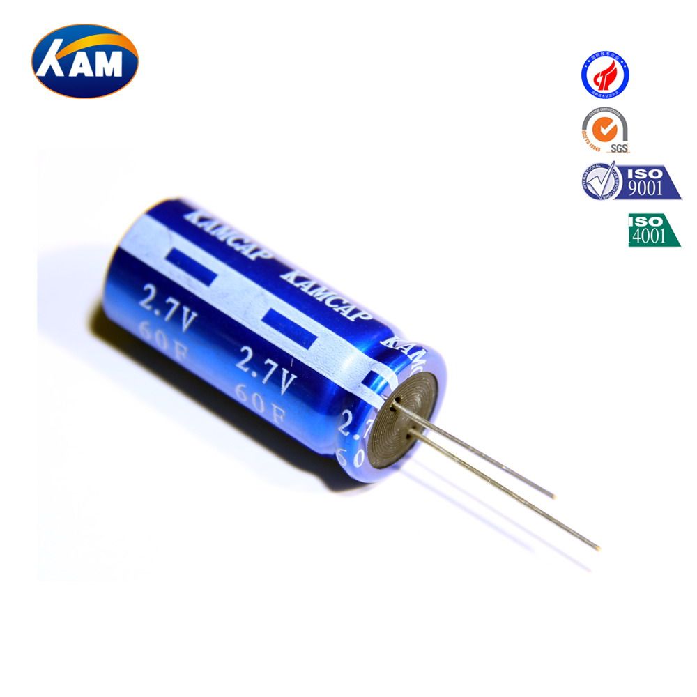 Super Capacitor 2.7V 60f Winding Series Kamcap Farad Capacitor High Quality with RAM Car Recorder Intelligent Instrumentation UPS Toy Vacuum Switch Sue