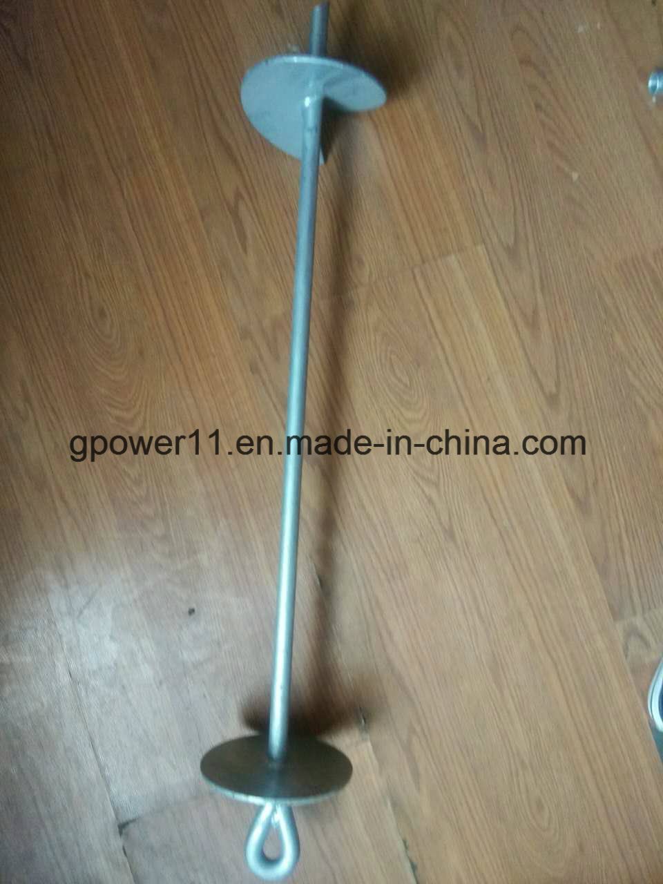 Earth Screw Driven Power Line Hardware Helix Socket Self Color Ground Helical Earth Anchor