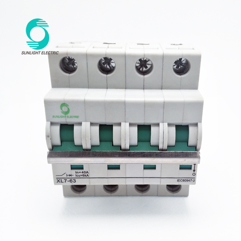DC 1p 2p 3p 4p 1A-63A 250V 500V 750V 1000V Curve C DC MCB Circuit Breaker
