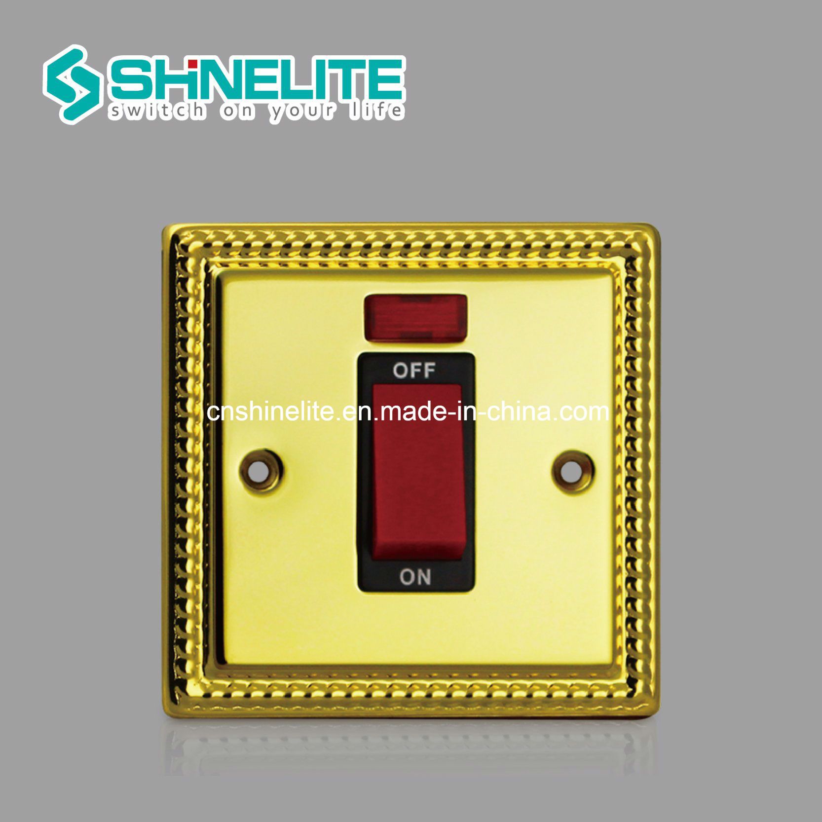 Single Plate 45A 1gang Double Pole Switch with Neon