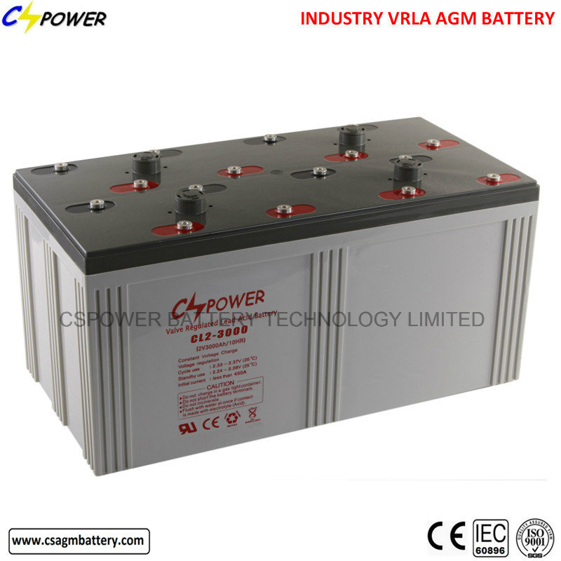 Long Life Maintenance Free/ VRLA /AGM Battery 2V3000ah