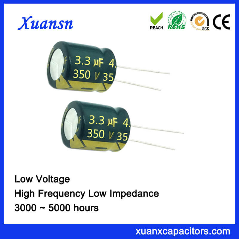 High Quality 350V 3.3UF Electrolytic Capacitor High Frequency
