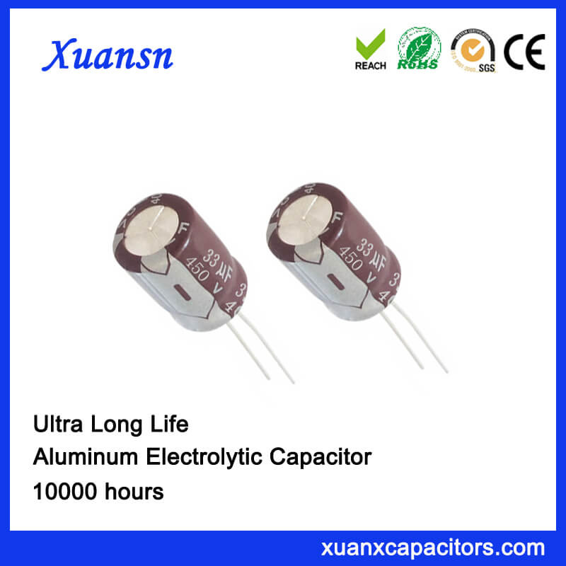 High Voltage 450V Capacitor Electrolytic Long Life