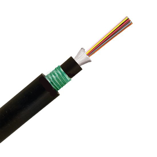 24-Core Multimode Om4 Single-Armored Double-Jacket Tight-Buffered Indoor/Outdoor Fiber Optical Cable
