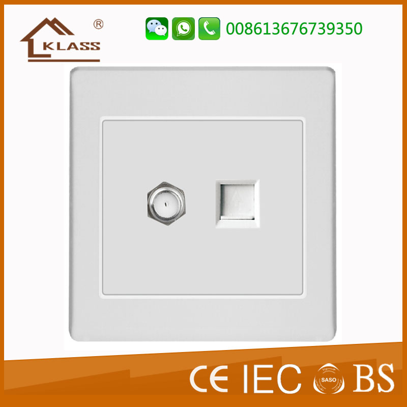 High Quality Best Price Satelite Socket + Tel Socket