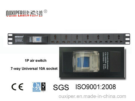 220V 16A 1p Air Switch Rackmount Power Strip PDU