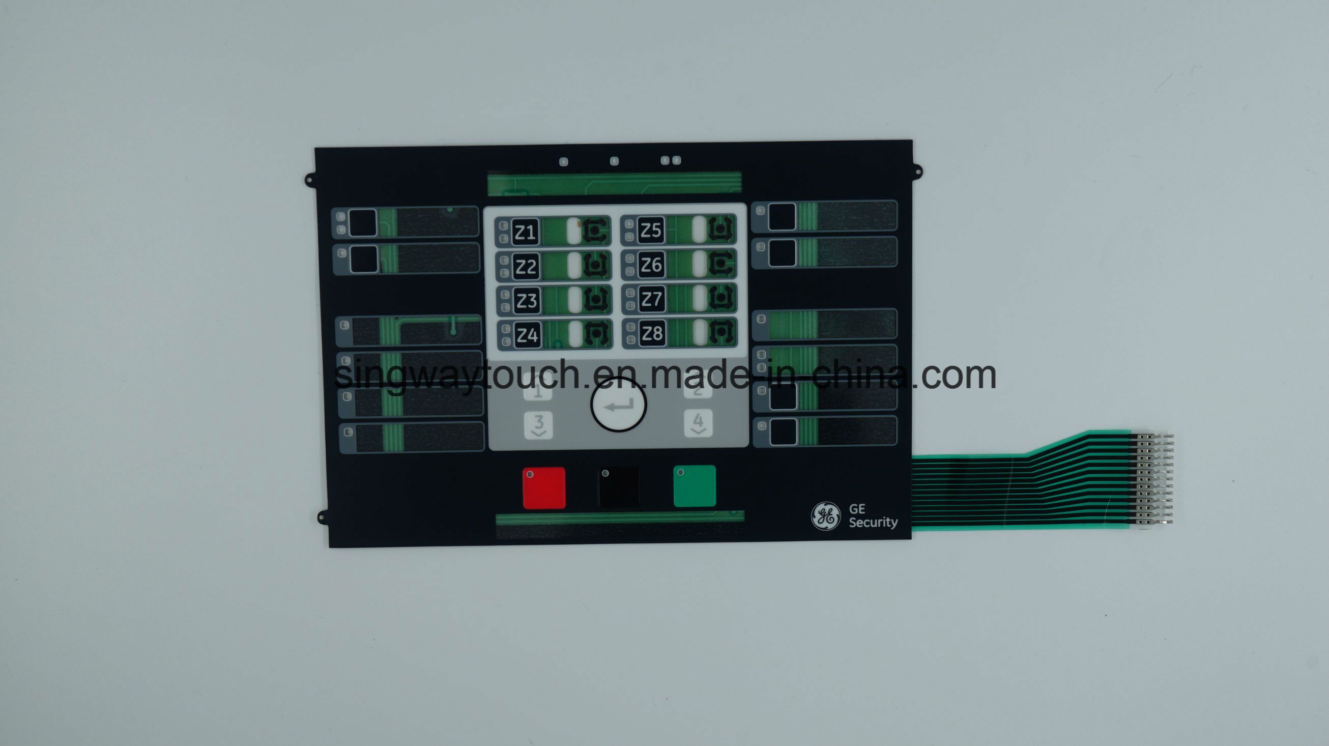 Button Embossed Membrane Switch with LEDs