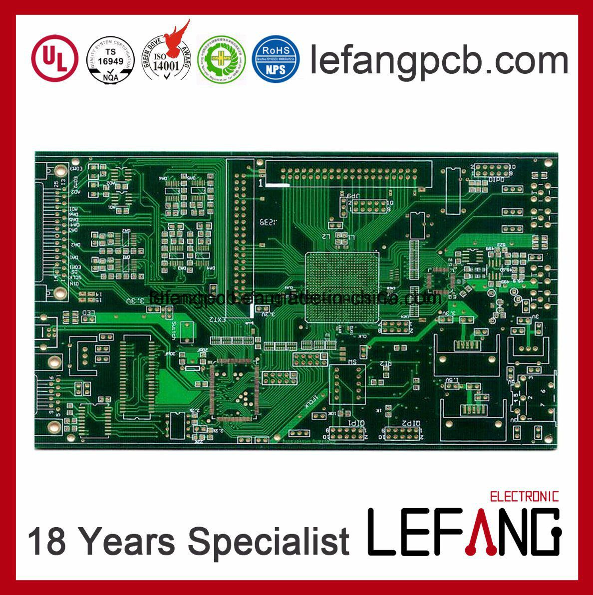 HASL Lead Free Blind Vias PCB Board Circuit for Communication Amplifier