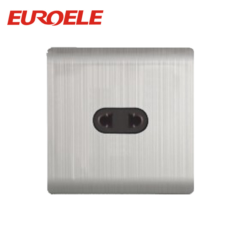 Simple Design Stainless Steel Panel Two Pin Socket
