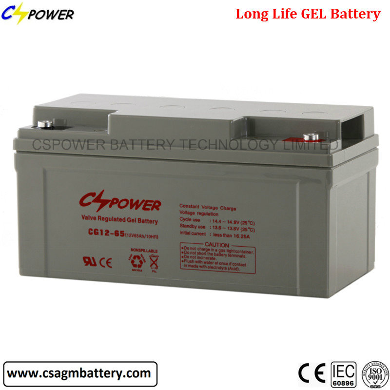 12V65ah Gel Battery for UPS Solar Street Light Usage