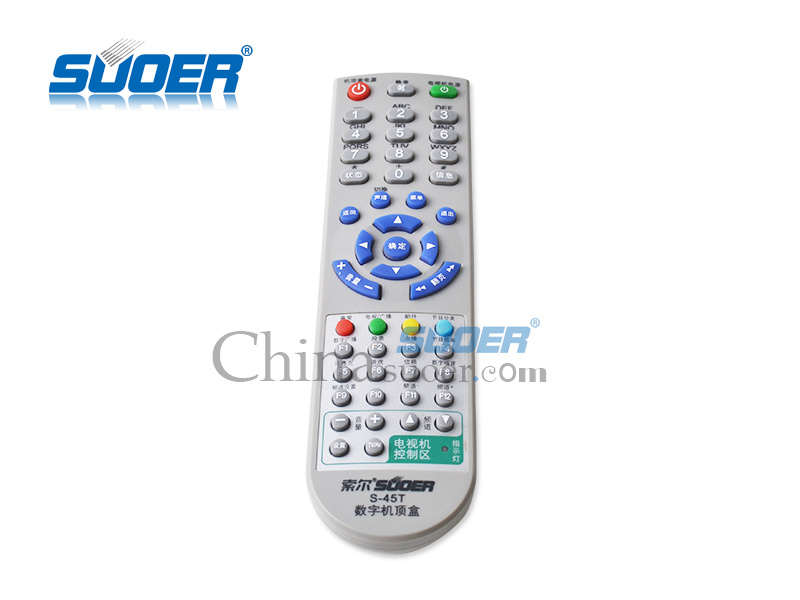 Suoer Good Quality Universal Set Top Box TV Remote Control (S-45T)