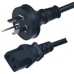 Australian Power Cord with SAA Approved Plug and C13 Connector