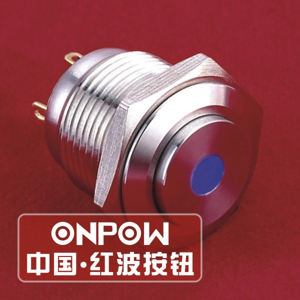 Onpow 16mm Push Button Switch (GQ16H-10D/J/R/12V/S, CCC, CE, RoHS)