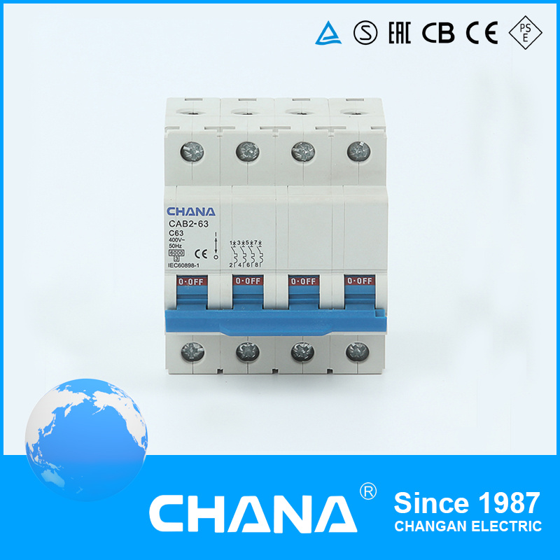 Ce, RoHS Certificated Mini Circuit Breaker Cab2-63