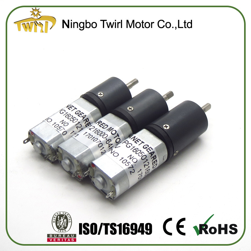 Low Noise High Precision 16mm 12V DC Geared Motor