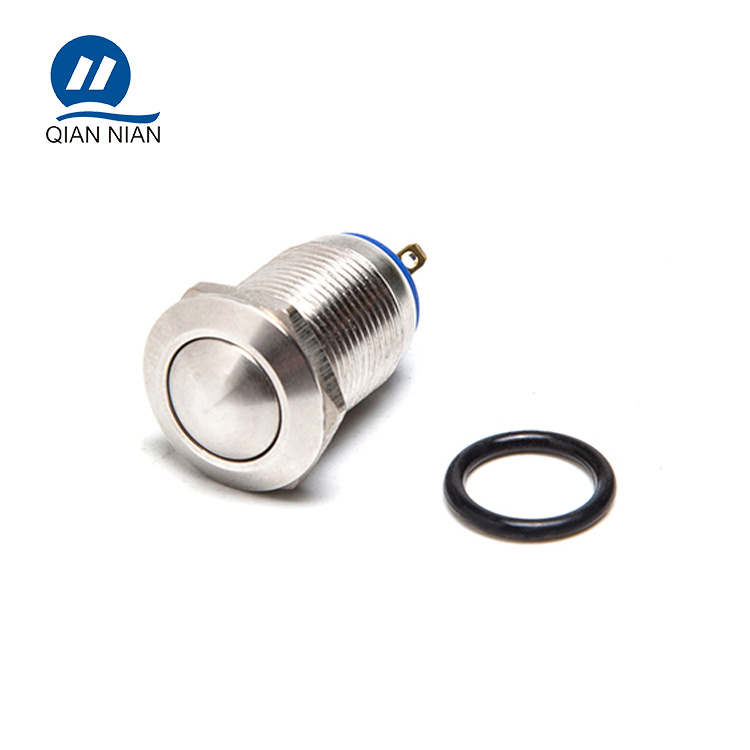 12mm 2pin Momentary Short Body Stainless Steel Push Switch