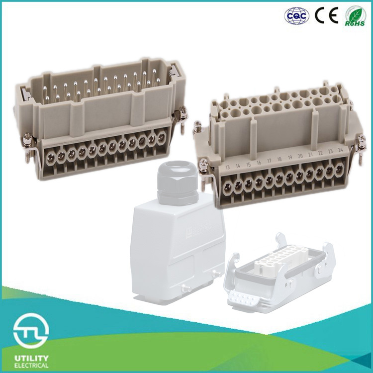 He24 Contacts 500V/16A Heavy Duty Electrical Connector Terminal Block