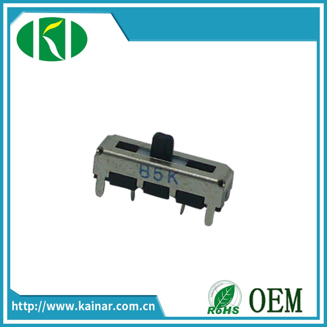 Jiangsu A20k Volume Control Slide Potentiometer with Plastic Lever Wh1001