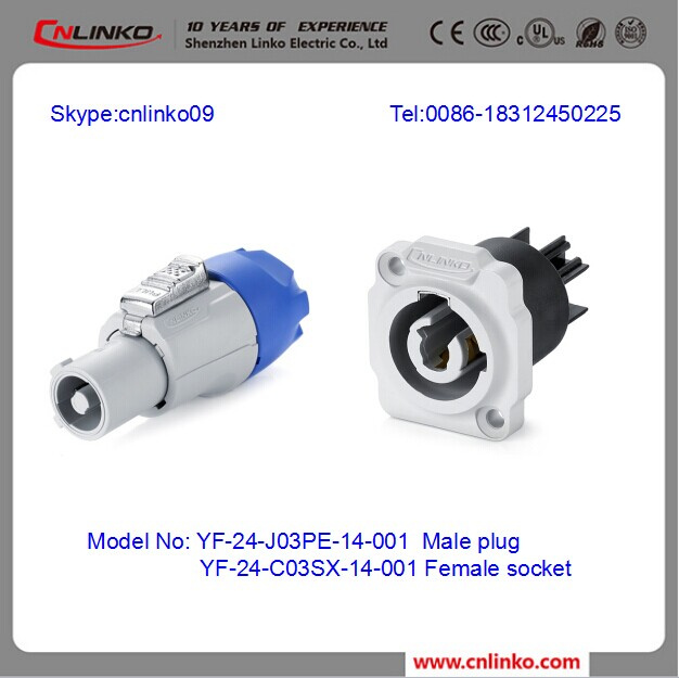 LED Screen 3pin Outdoor Powercon Plug /3pin Power Connector