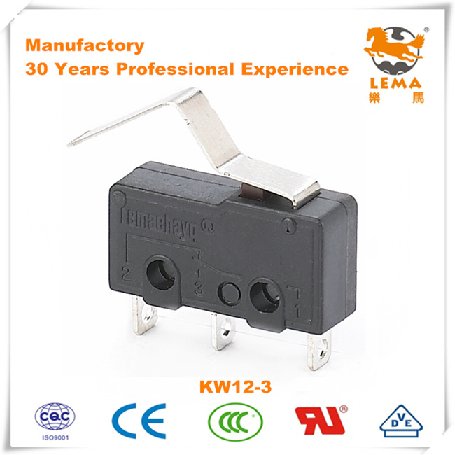 Lema Kw12-3 Bent Lever Solder Mini Micro Switch