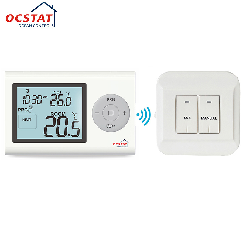 Wall Mounting Weekly Programming Room Wireless Boiler Thermostat