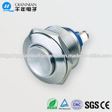 22mm 1no Resetable High Concave Head IP67 Ik10 Push Button Switch