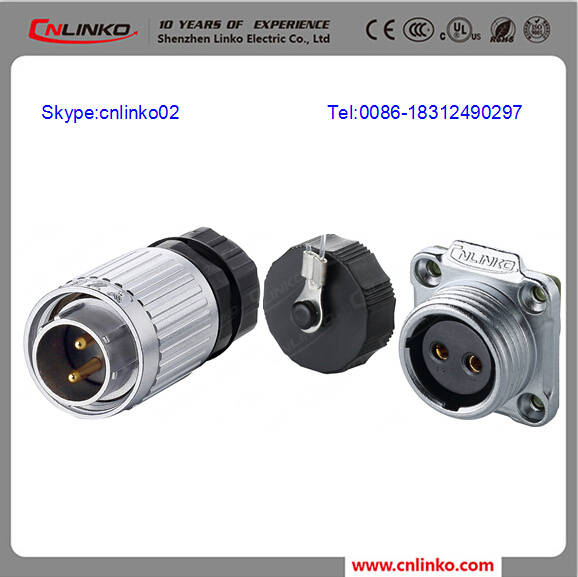 UL, CE IP67 Industrial Plug and Socket/20mm Plug Connector for PV Inverter