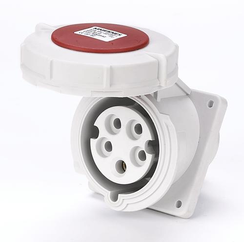 32A 3P+N+PE IP67 Panel mounted socket(Angle) (MN3542)