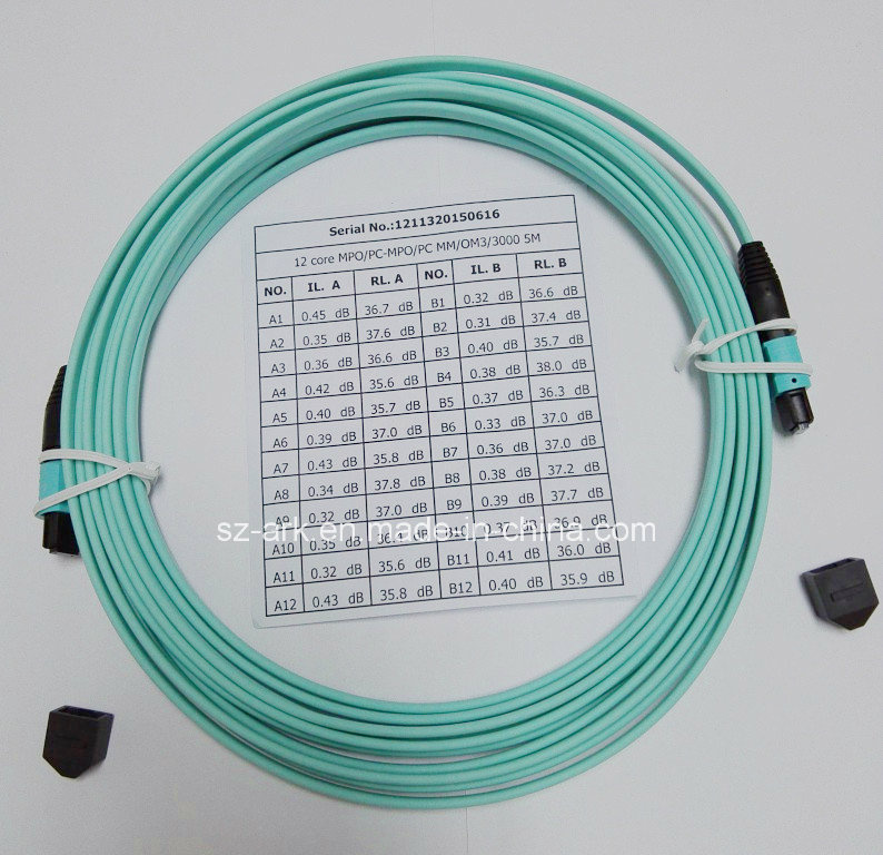 Fiber Cable for MPO Om3 Ribbon 12 Fiber Cable