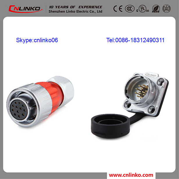 Metal LED Connector 12pin Female Customized Wire Connector