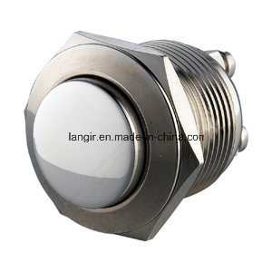 19mm High Flat Head Momentary No Nickel Plated Brass Push Button Switch